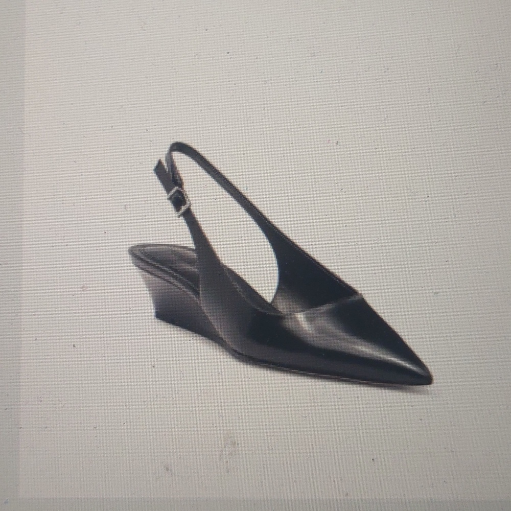 Nordstrom Rhianon Wedge Slingback Leather Pump Size 8.5M